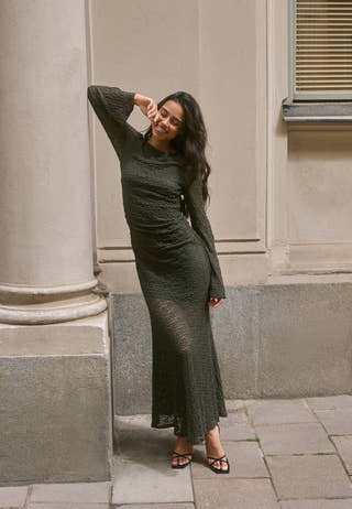 Long Sleeve Lace Maxi Dress