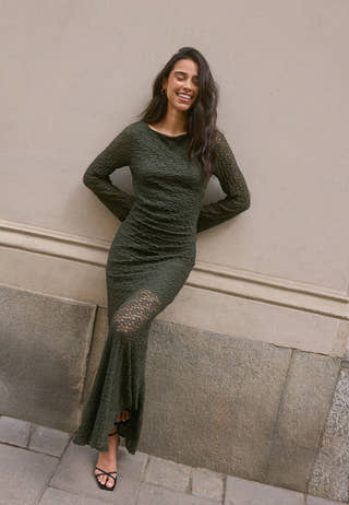 Long Sleeve Lace Maxi Dress