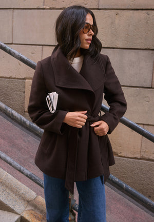 Short Wool Blend Coat