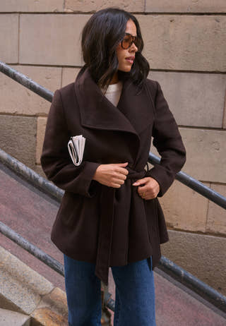 Short Wool Blend Coat