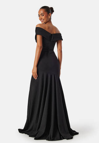 Bardot Pleat Maxi With Split