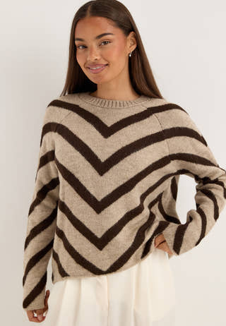 Onleliza L/S Pullover Knit Brown