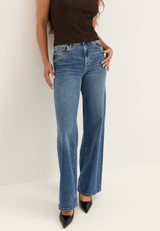 Onlmadison Blush HW Wide Denim