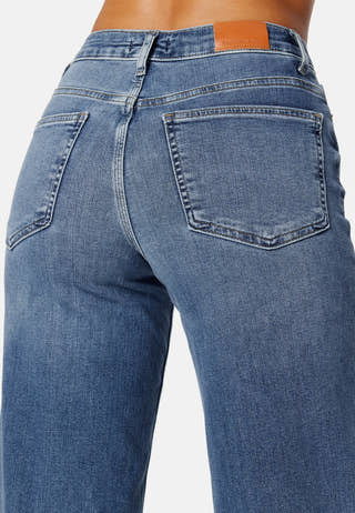 Onlmadison Blush HW Wide Denim Blue