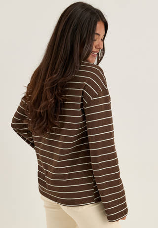 Pcsadie LS Top Striped