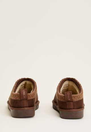 Onlstella Teddy Lined Slipper Brown