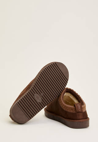 Onlstella Teddy Lined Slipper Brown