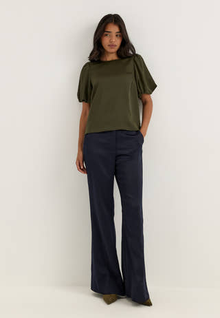 Viellette 2/4 SATIN PUFF TOP Green