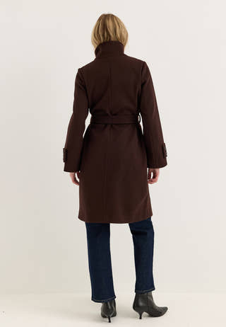 High Neck Midi Coat