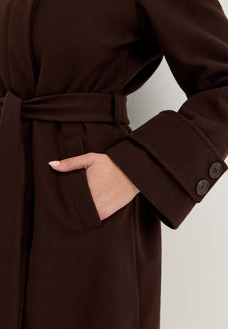 High Neck Midi Coat