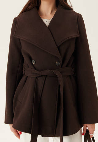 Short Wool Blend Coat