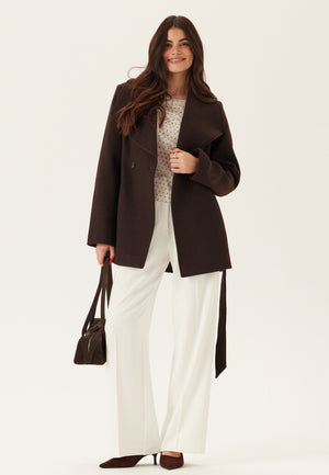 Short Wool Blend Coat