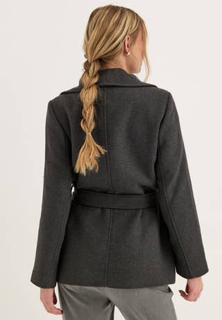Short Wool Blend Coat