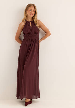 Vimilina Halterneck Maxi Dress Purple