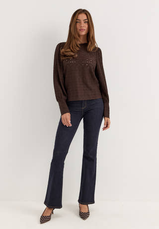 Objlaila L/S RE Top Brown