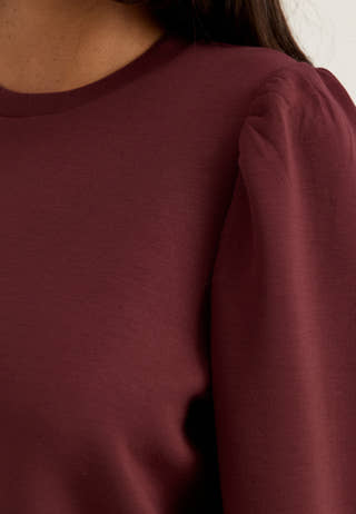 Objandrea Re L/S O-NECK TOP Red