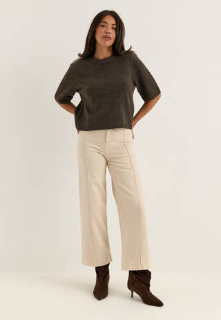Vmboom 2/4 O-NK OVERSIZE PULLOVER Brown