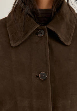 Slfkaya Suede Jacket Brown