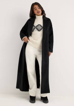 Objclara Oversize Wool Coat Black