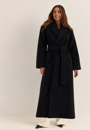 Objclara Oversize Wool Coat Black