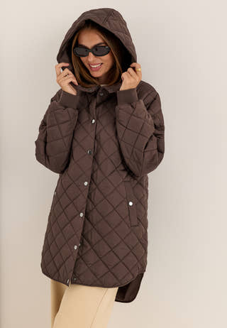 Vitate L/S Hooded Jacket Brown