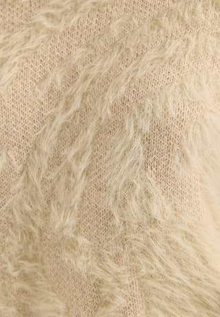 Objhollow L/S RE KNIT PULLOVER Beige