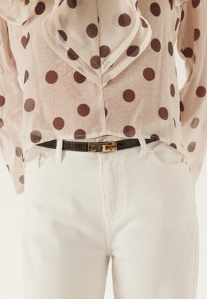 Leather Belt With Turn Lock