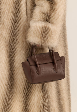 Bari Small Leather Bag Brown