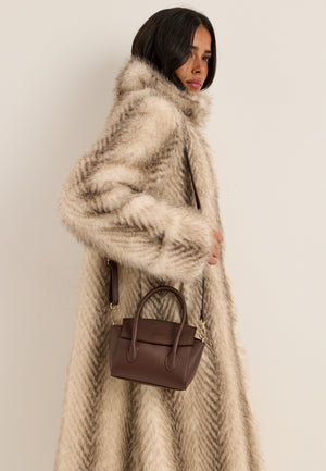 Bari Small Leather Bag Brown
