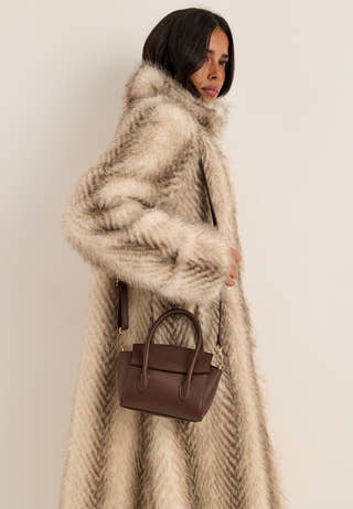 Bari Small Leather Bag Brown