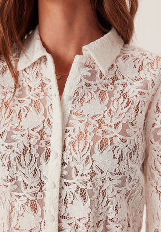 Lace Peplum Blouse