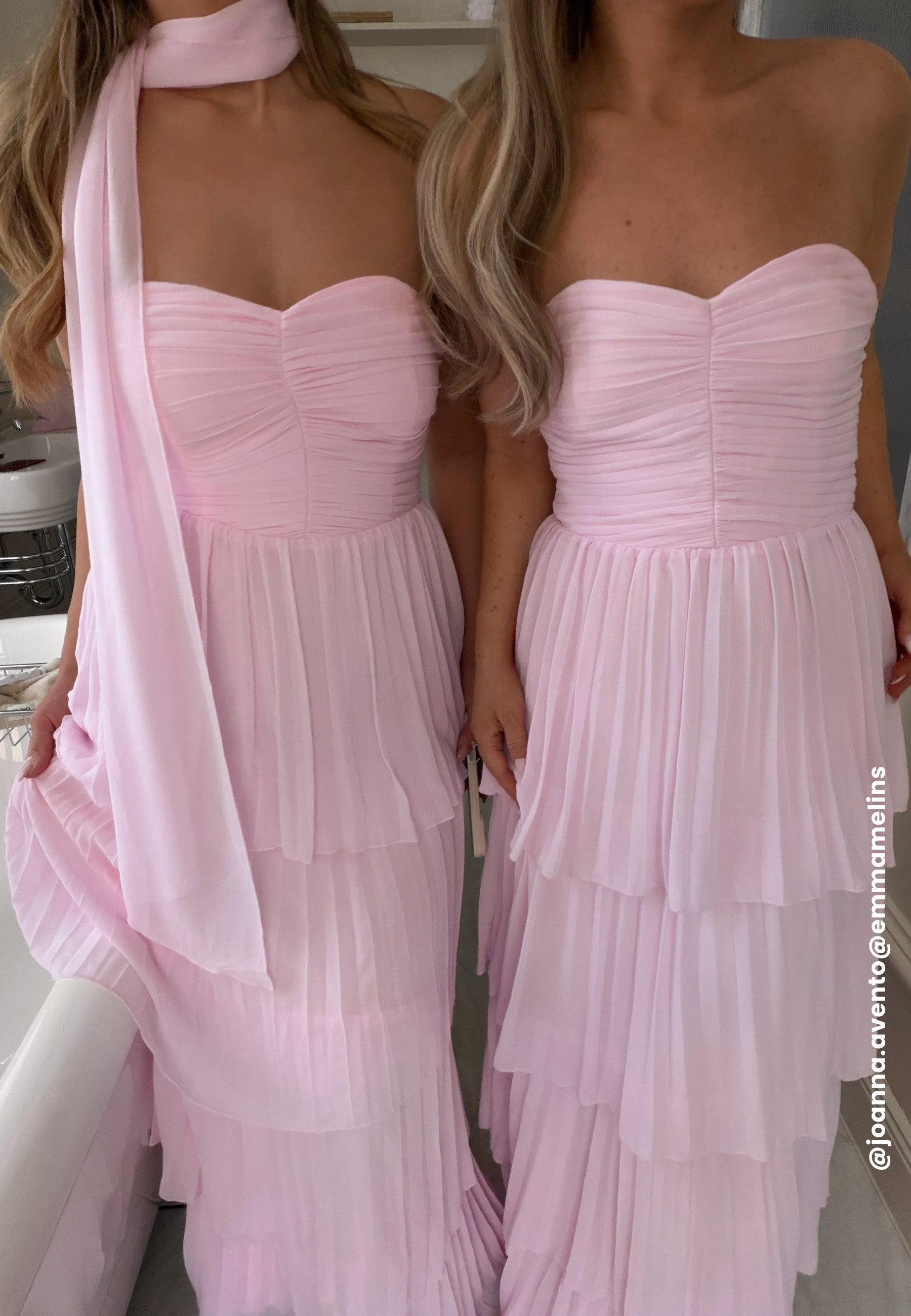 Bubbleroom occasion Pleated Bandeau Gown Dresses Pink Bubbleroom occasion Pleated Bandeau Gown Dresses Pink