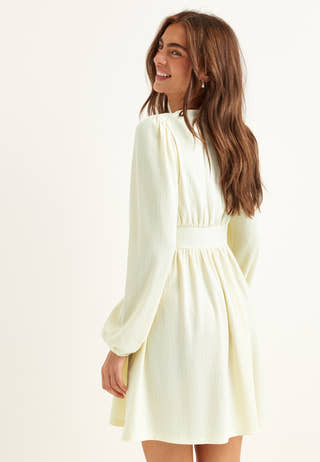 Structure Button Mini Dress