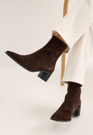 Fay Suede Boot Brown