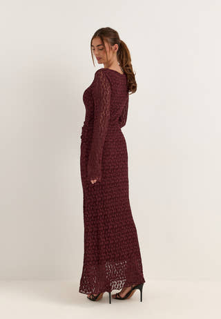 Lace Ankle Dress Red