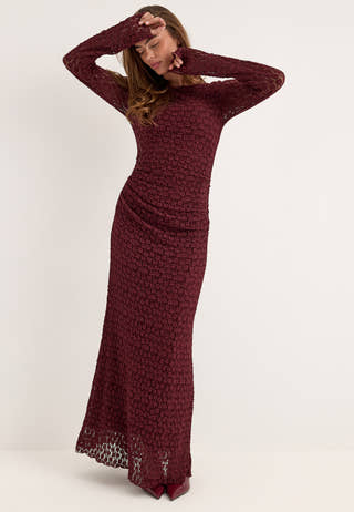 Lace Ankle Dress Red