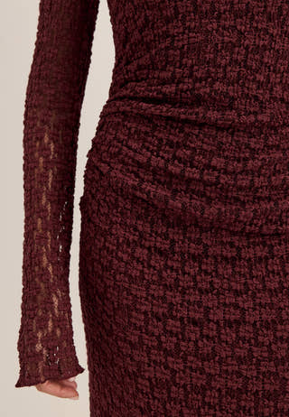 Lace Ankle Dress Red