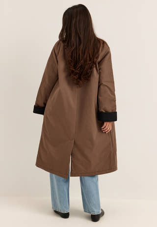 Pcjorma Long Corduroy Jacket Brown