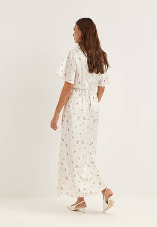 Satin Scarf Maxi Dress