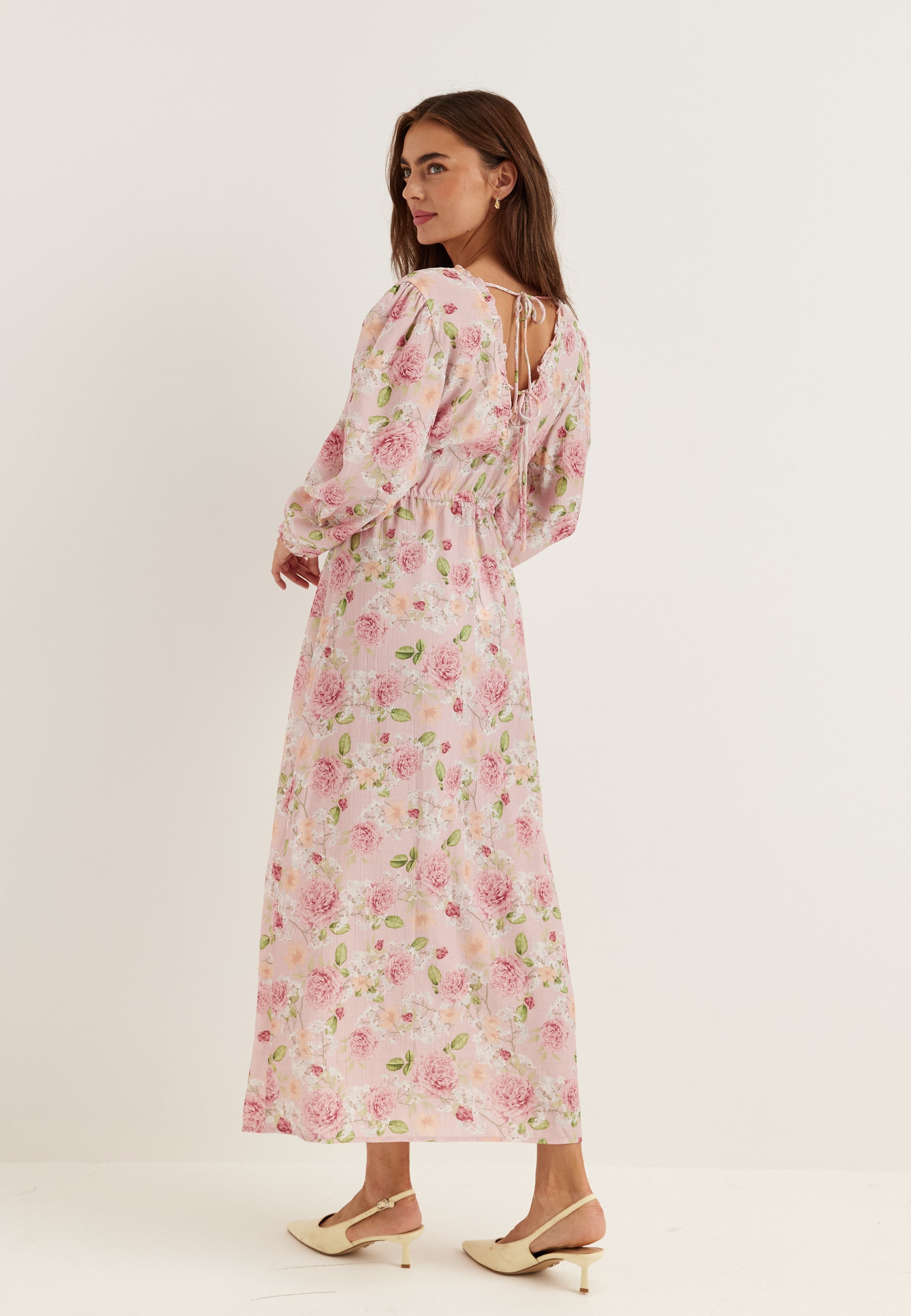 Bubbleroom Flowy Maxi Dress campaign-normal Pink / Floral / Multi Bubbleroom Flowy Maxi Dress campaign-normal Pink / Floral / Multi