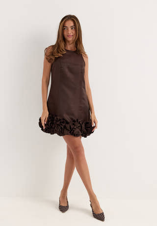 Yasellina Sl Mini Dress Brown