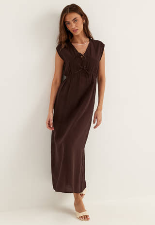 Viscose Tie Detail Dress
