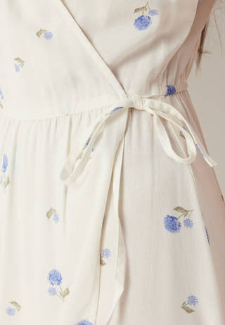 Flounce Viscose Wrap Dress