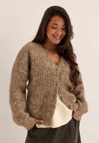 Knitted Cardigan Brown
