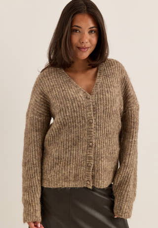 Knitted Cardigan Brown