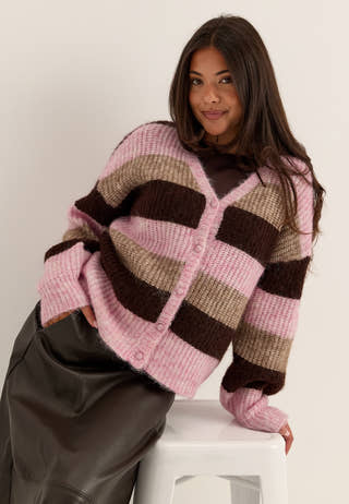 Knitted Cardigan Striped