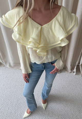 Flounce Sheer Blouse