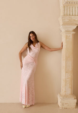 Deep Waterfall Mermaid Gown