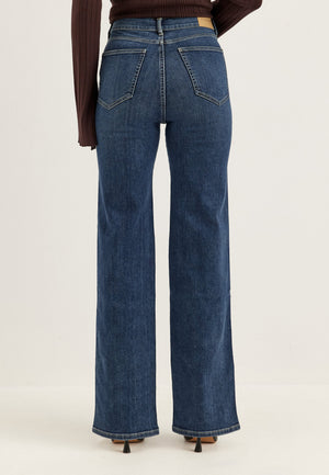 High Straight Leg Jeans Blue