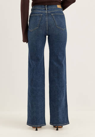 High Straight Leg Jeans Blue